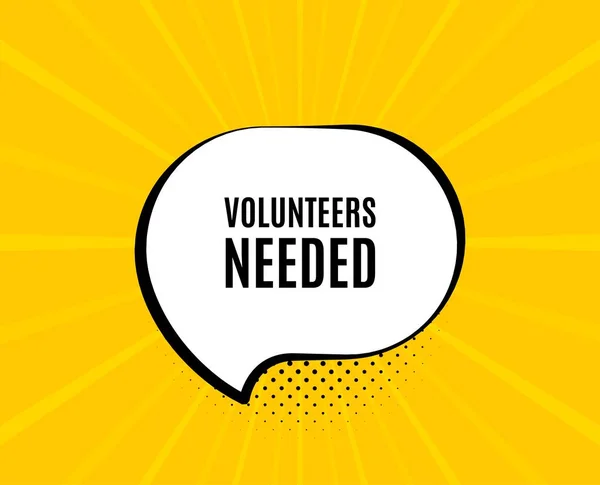 Volunteers needed symbol. Volunteering service sign. Vector — Stock Vector