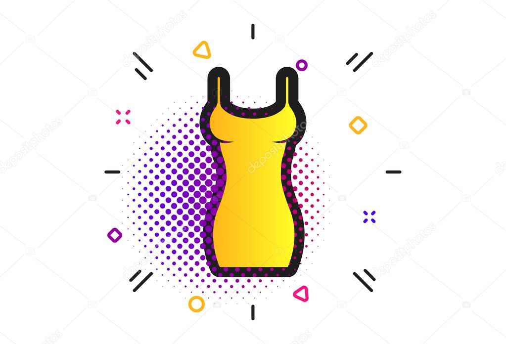 Women dress sign icon. Intimates and sleeps. Vector