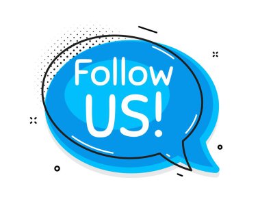 Sembolümüzü takip et. Sohbet balonu. Özel teklif işareti. Süper teklif. Replikli konuşma balonu. Terfi metnini takip et. Vektör