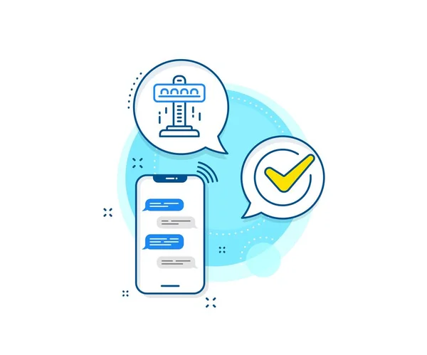 Segno Parco Divertimenti Attrazione Messaggi Telefonici Icona Complessa Icona Della — Vettoriale Stock