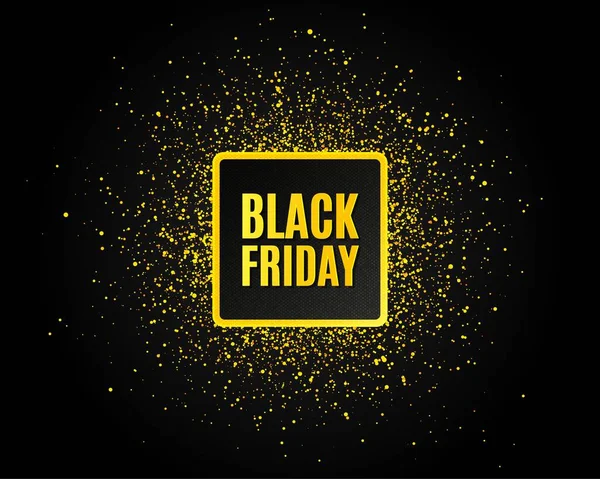 Black Friday Sale Padrão Brilho Dourado Oferta Especial Sinal Preço — Vetor de Stock