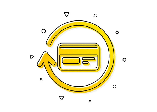 Značka Bankovní Platební Karta Ikona Kreditky Symbol Služby Cashback Žluté — Stockový vektor