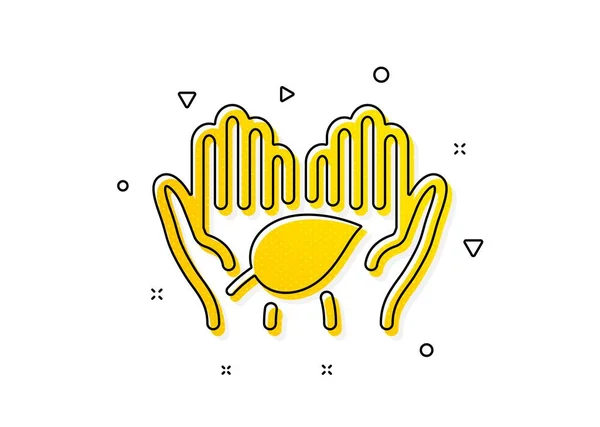 バイオ化粧品の看板 公正取引のアイコン 有機テスト済みのシンボル 黄色い丸模様 古典的な公正取引のアイコン 幾何学的要素 ベクトル — ストックベクタ