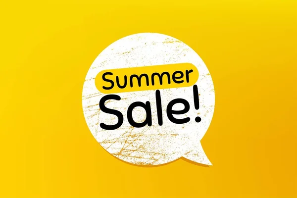 Summer Sale Banner Grunge Speech Bubble Special Offer Price Sign — Stock Vector