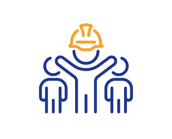 Icono Línea Equipo Signo Ingeniero Arquitecto Del Grupo Símbolo Casco — Vector de stock