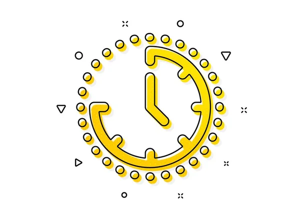 Clock Sign Time Management Icon Watch Symbol Yellow Circles Pattern — Stock Vector