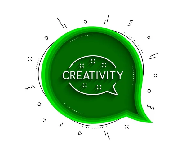 Kreatywność Ikona Bańki Mowy Bańka Czatu Cieniem Znak Graficzny Symbol — Wektor stockowy