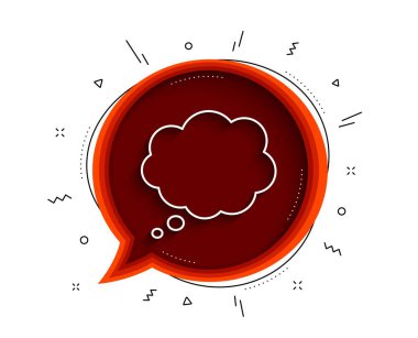 Comic Speech balon çizgisi simgesi. Gölgeli sohbet balonu. Sohbet tabelası. İletişim ya da Yorum sembolü. İnce çizgi çizgi roman mesajı ikonu. Vektör