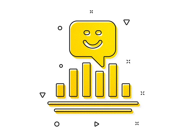 Signo Calificación Retroalimentación Positiva Icono Del Gráfico Sonrisas Símbolo Satisfacción — Archivo Imágenes Vectoriales