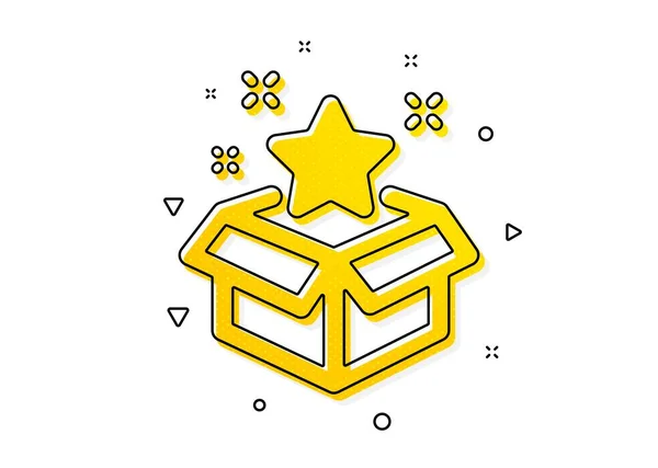 ボーナスポイント 忠誠心プログラムのアイコン 割引ボックスのシンボル 黄色い丸模様 古典的な忠誠心プログラムアイコン 幾何学的要素 ベクトル — ストックベクタ