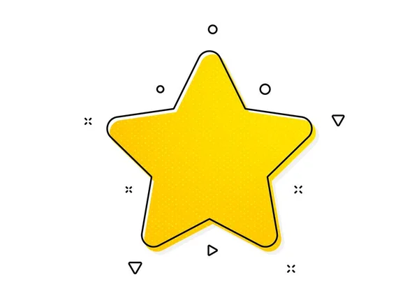 最好的军衔标志 明星偶像 书签或最喜欢的符号 黄色圆圈图案 经典的明星图标 几何元素 — 图库矢量图片