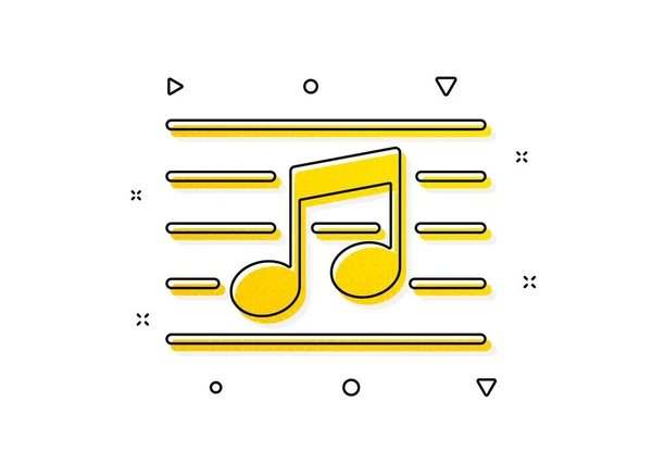 Musikzeichen Musikalische Note Gelbe Kreise Muster Klassisches Notensymbol Geometrische Elemente — Stockvektor