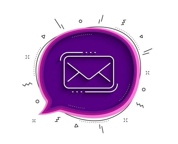 Messenger Mail Linjan Kuvake Chat Kupla Varjossa Uusi Uutiskirjeen Merkki — vektorikuva