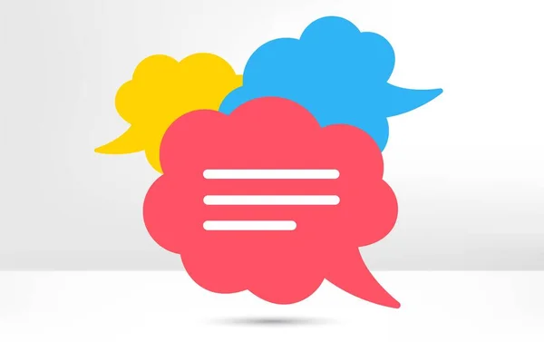 Speech Bubble Icon Chat Message Sign Talk Speak Symbol Communication — Stock Vector