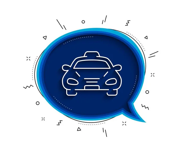 Taxi Taxi Ligne Transport Icône Bulle Chat Avec Ombre Panneau — Image vectorielle