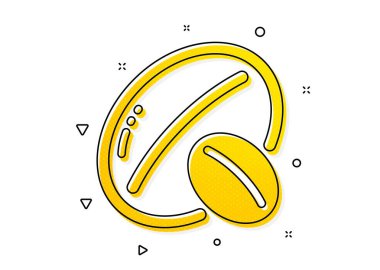 Lezzetli fındık işareti. Soya fındığı ikonu. Vejetaryen gıda sembolü. Sarı daireler şeklinde. Klasik soya fıstığı ikonu. Geometrik elementler. Vektör