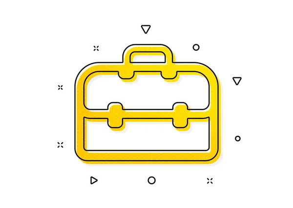 Simbolo Del Portafoglio Icona Del Caso Aziendale Firma Diplomatica Modello — Vettoriale Stock