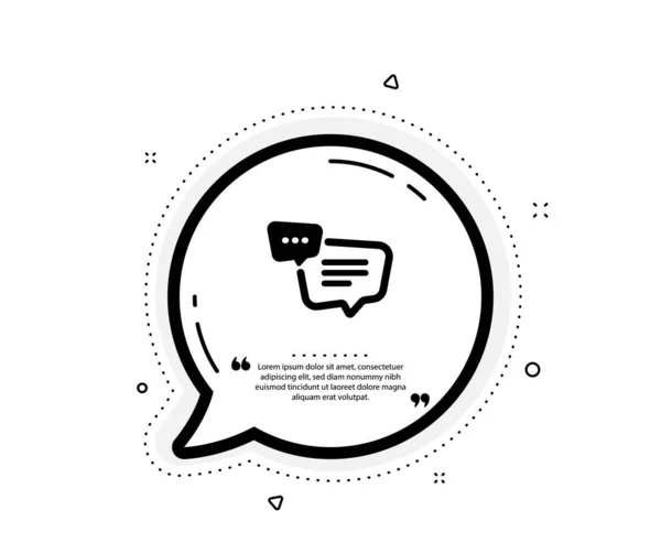 Ícone Mensagem Texto Cita Bolha Discurso Chat Sinal Comentário Símbolo —  Vetores de Stock