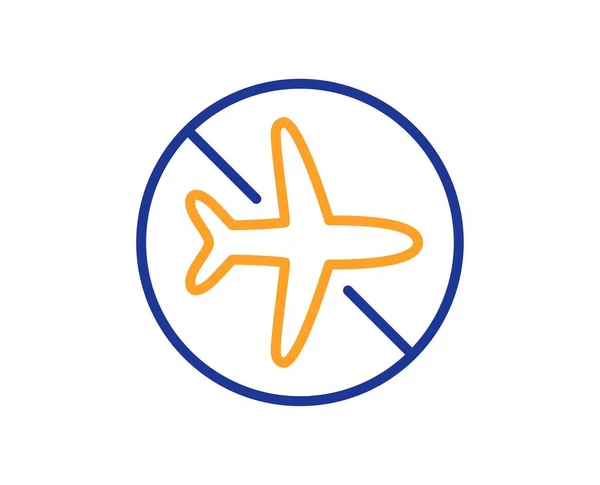 Mode Penerbangan Ikon Baris Kode Modus Pesawat Terbang Putar Simbol - Stok Vektor