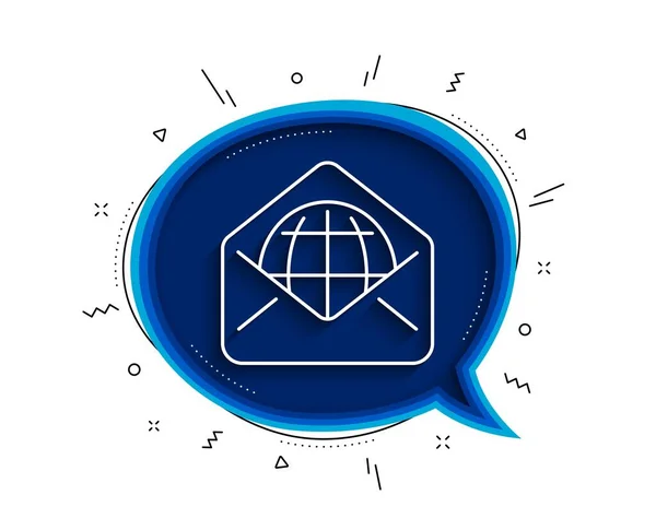 Icône Ligne Web Mail Bulle Chat Avec Ombre Signe Correspondance — Image vectorielle
