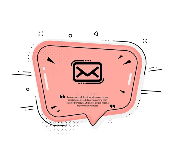 Messenger Mail Icon Quote Speech Bubble New Newsletter Sign Phone — Stock Vector