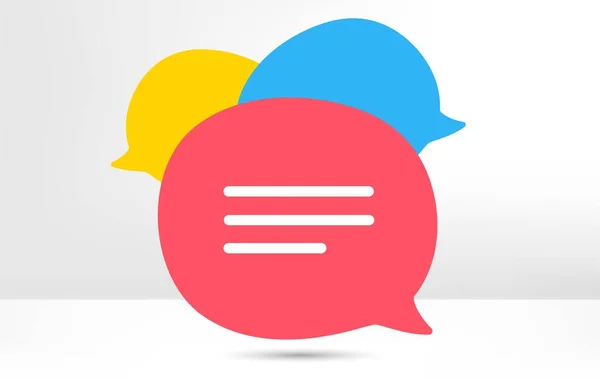 Chat Bubble Icon Contact Message Sign Talk Speak Symbol Communication — Stock Vector