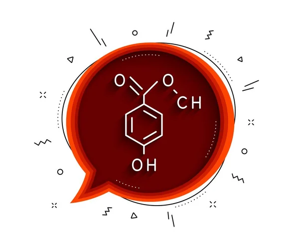 Icono Línea Fórmula Química Chat Burbuja Con Sombra Signo Laboratorio — Archivo Imágenes Vectoriales