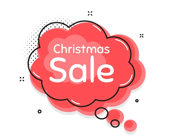 Weihnachtsverkauf Gedankenblase Preisschild Für Sonderangebote Das Symbol Für Werberabatte Sprechblase — Stockvektor