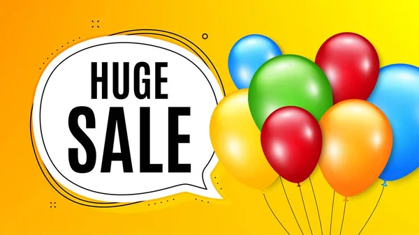 Τεράστια Πώληση Μπαλόνια Πάρτι Φούσκα Σκέψης Ειδική Ένδειξη Τιμής Προσφοράς — Διανυσματικό Αρχείο