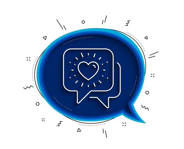 Friends Chat Line Icon Chat Bubble Shadow Friendship Love Sign — Stock Vector