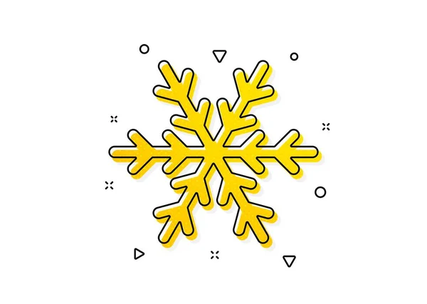 Знак Сніжинки Значок Кондиціонера Символ Готельного Сервісу Візерунок Жовтих Кіл — стоковий вектор