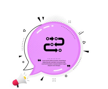 Metodoloji ikonu. Konuşma baloncuğu. Geliştirme süreci işareti. Strateji sembolü. Tırnak işaretleri. Klasik metodoloji ikonu. Vektör