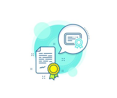 Doğrulanmış belge işareti. Sertifika kompleksi simgesi. Sertifika satırı simgesi. Kabul edildi ya da onaylandı. Sertifika veya diploma belgesi. Sertifika tabelası. Vektör