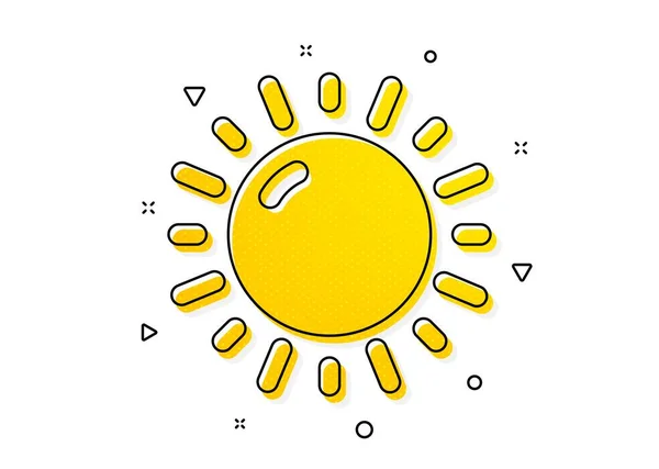 Signo Sol Verano Icono Pronóstico Del Tiempo Soleado Patrón Círculos — Archivo Imágenes Vectoriales