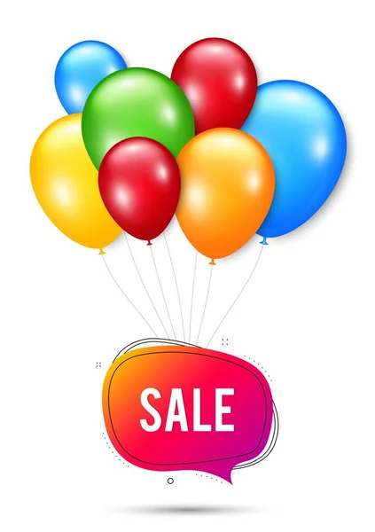 Πουλάω Φούσκα Ένα Μάτσο Μπαλόνια Σήμα Εκπτωτικό Σχήμα Πανό Εικονίδιο — Διανυσματικό Αρχείο