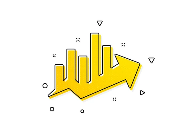 Segno Sconto Icona Del Grafico Crescita Simbolo Diagramma Vendita Modello — Vettoriale Stock