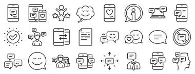 Grup sohbeti, Konuşma ve Konuşma baloncukları ikonları. Mesaj ve iletişim simgeleri. SMS iletişimi, telefon görüşmesi ve sembollerden konuşmayı kes. Konuşma grubu, akıllı telefon mesajı, bilgi. Vektör