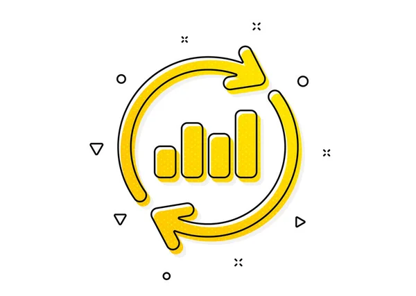 Aktualizovat Graf Sestavy Nebo Znak Růstu Prodeje Ikona Grafu Symbol — Stockový vektor