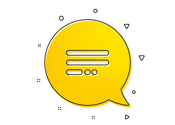 Znak Komentarza Czacie Ikona Sms Symbol Bańki Mowy Żółte Kółka — Wektor stockowy