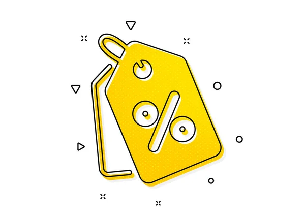 Specjalny Znak Oferty Ikona Zakupów Symbol Kuponów Rabatowych Żółte Kółka — Wektor stockowy