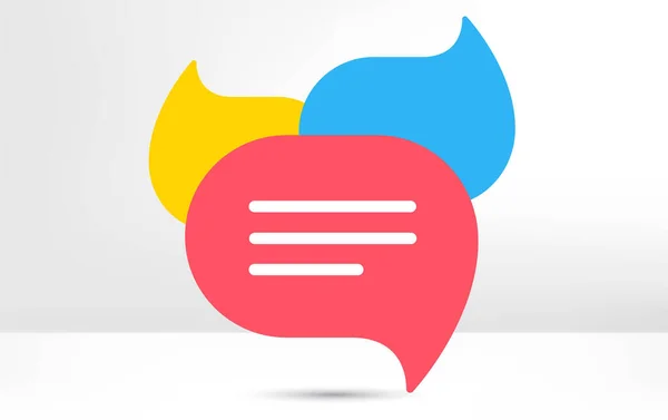 Chat Bubble Icon Contact Message Sign Talk Speak Symbol Communication — Stock Vector