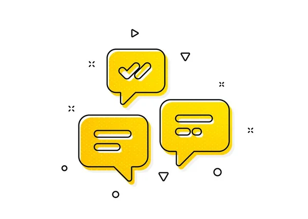 Conversation Sms Sign Chat Messages Icon Communication Symbol Yellow Circles — Stock Vector