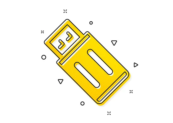 Signo Memoria Icono Unidad Flash Usb Símbolo Almacenamiento Datos Portátil — Vector de stock