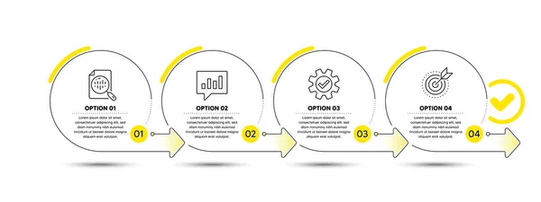 Infographic Χρονοδιάγραμμα Εικονίδια Και Βήματα Επιλογές Διαδικασία Αριθμούς Επιχειρηματική Έννοια — Διανυσματικό Αρχείο