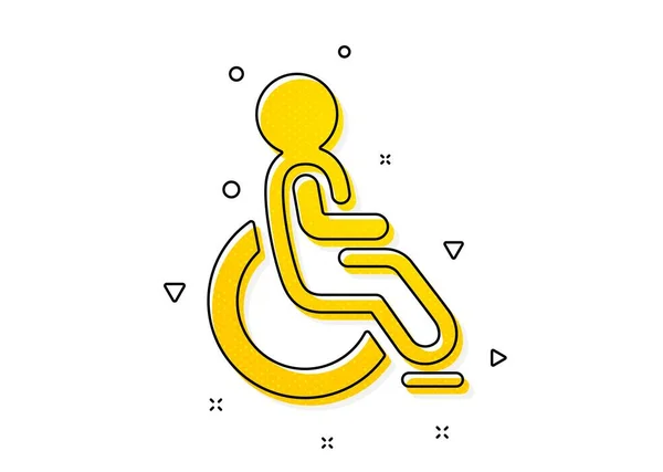 Знак Инвалидного Кресла Reabled Icon Персональный Транспортный Символ Желтые Круги — стоковый вектор