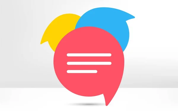 Speech Bubble Icon Chat Message Sign Talk Speak Symbol Communication — Stock Vector