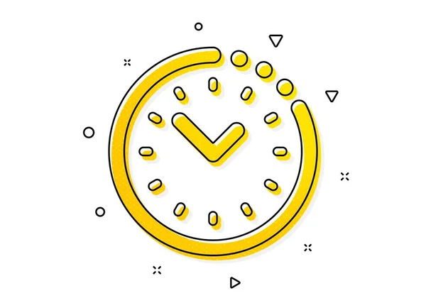 Panneau Horloge Icône Gestion Temps Symbole Modèle Cercles Jaunes Icône — Image vectorielle