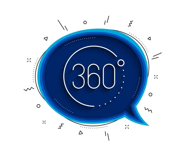 Εικονίδιο Γραμμής 360 Μοιρών Συνομιλία Φούσκα Σκιά Σημείο Προσομοίωσης Εικονικής — Διανυσματικό Αρχείο