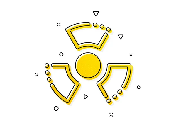 Toksyczny Znak Laboratoryjny Ikona Zagrożenia Chemicznego Symbol Ostrzegawczy Żółte Kółka — Wektor stockowy