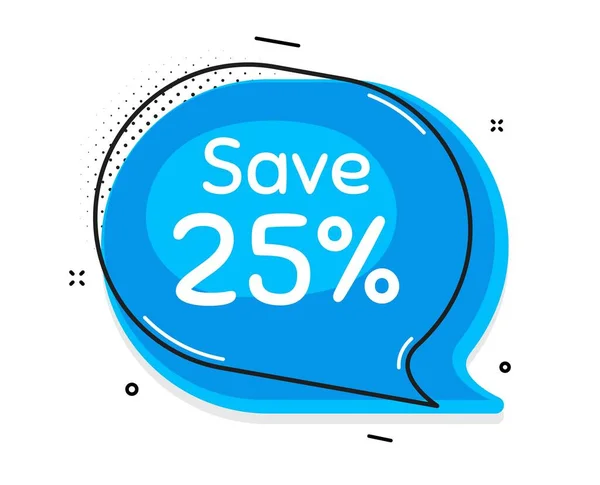 Sparen Sie Gedankenblase Verkauf Discount Angebot Preisschild Sonderangebotssymbol Sprechblase Mit — Stockvektor